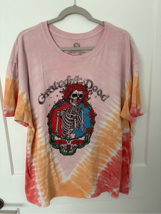 Grateful Dead Tops - Grateful Dead Pink Orange Red Tie-Dye Short Sleeve Tee